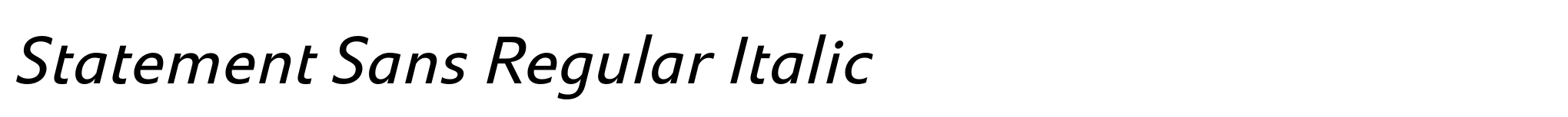 Statement Sans Regular Italic image